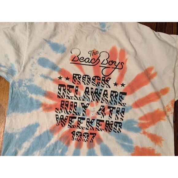 Beach Boys 1997 4th Of July Rock Delaware Red/Blue Tie Dye Shirt XL Shirt - Picture 8 of 8